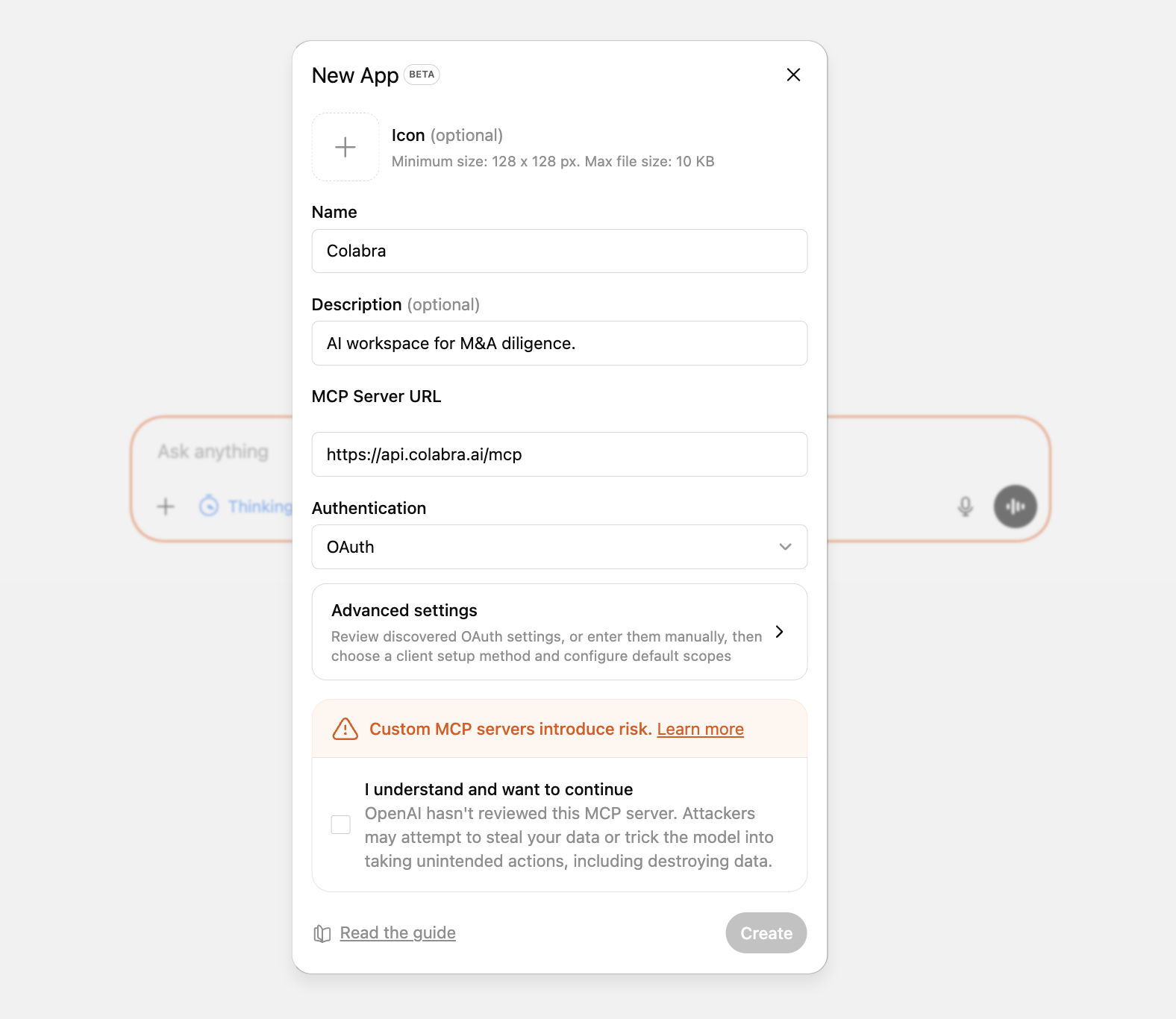 OpenAI ChatGPT MCP Add App